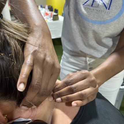 On-site Chair Massage by Zeni at womens luncheon